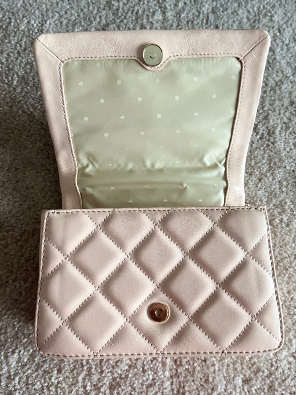 Kate Spade Emerson Place Mini Vivenna Quilted Leather Bag in Mousse Frosting - Picture 6 of 10